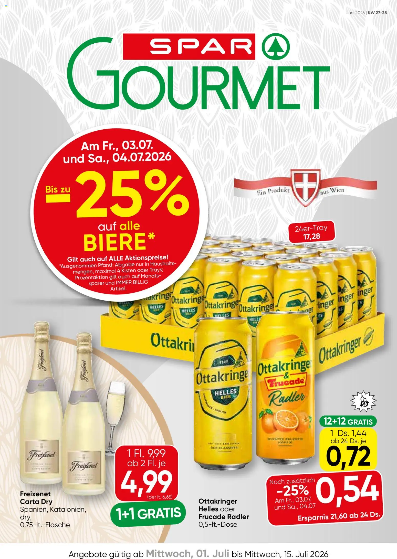Vorschau der Angebote: SPAR Gourmet SPAR Gourmet Flugblatt gültig ab 01.07.2026