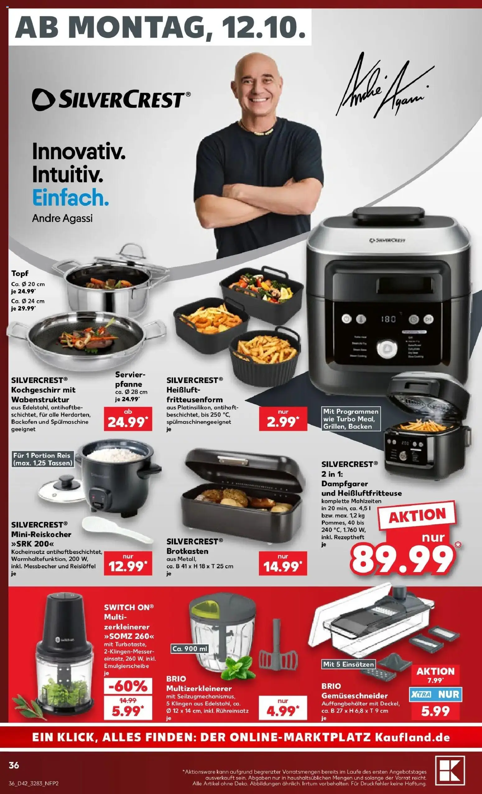 Vorschau von dem Prospekt des Geschäftes Kaufland, gültig ab dem 12.10.2026 - Heißluftfritteuse, Backofen, Reis