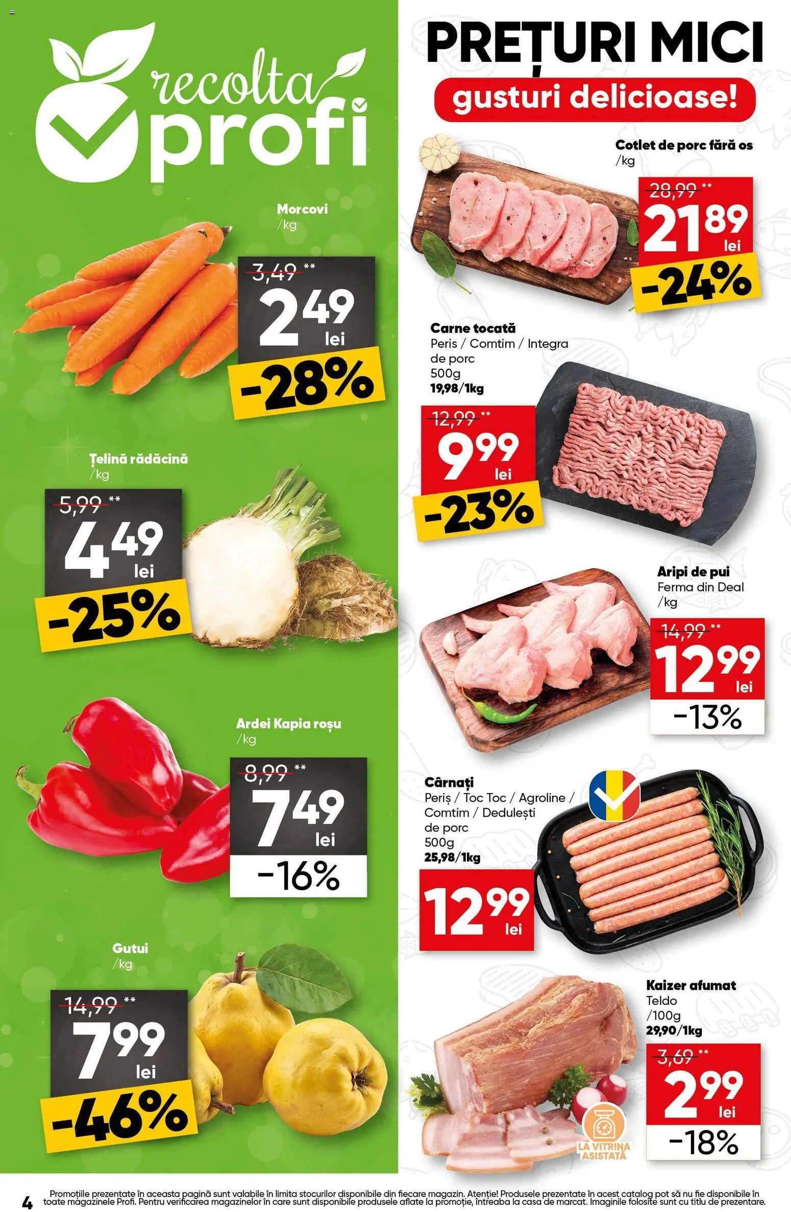 Previzualizarea de cataloage: Profi Profi Catalog valabil de la 01.10.2026 - Mici, Țelină, Bacon, Cârnați, Cotlet, Morcovi, Carne tocată, Vitrină