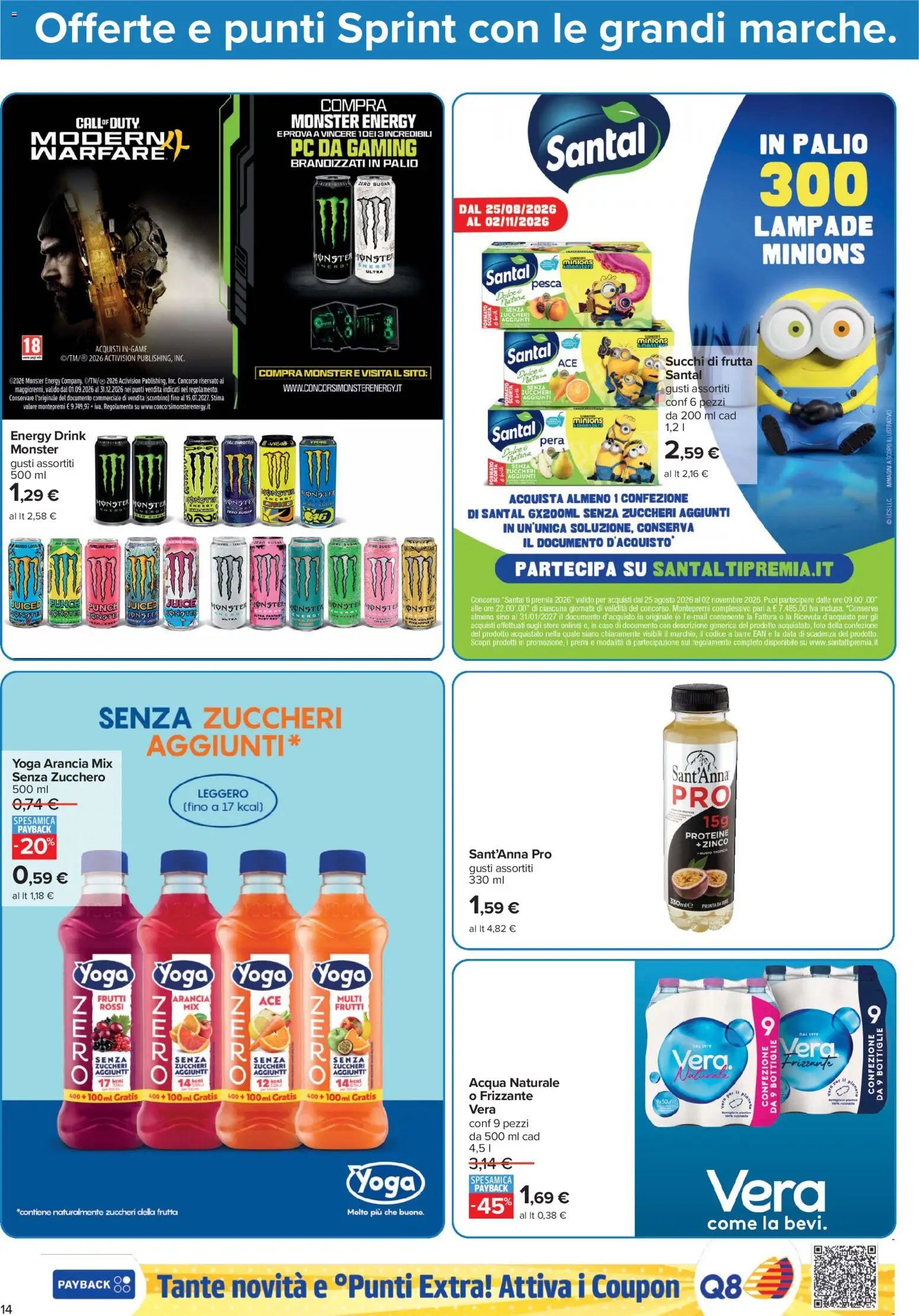 Anteprima dell'opuscolo Carrefour volantino Iper - Punti Sprint Payback dal negozio Carrefour valido da 23/10/2026 - Acqua, PC, Zucchero, Pesca, Pera, Arancia, Data, Acqua naturale