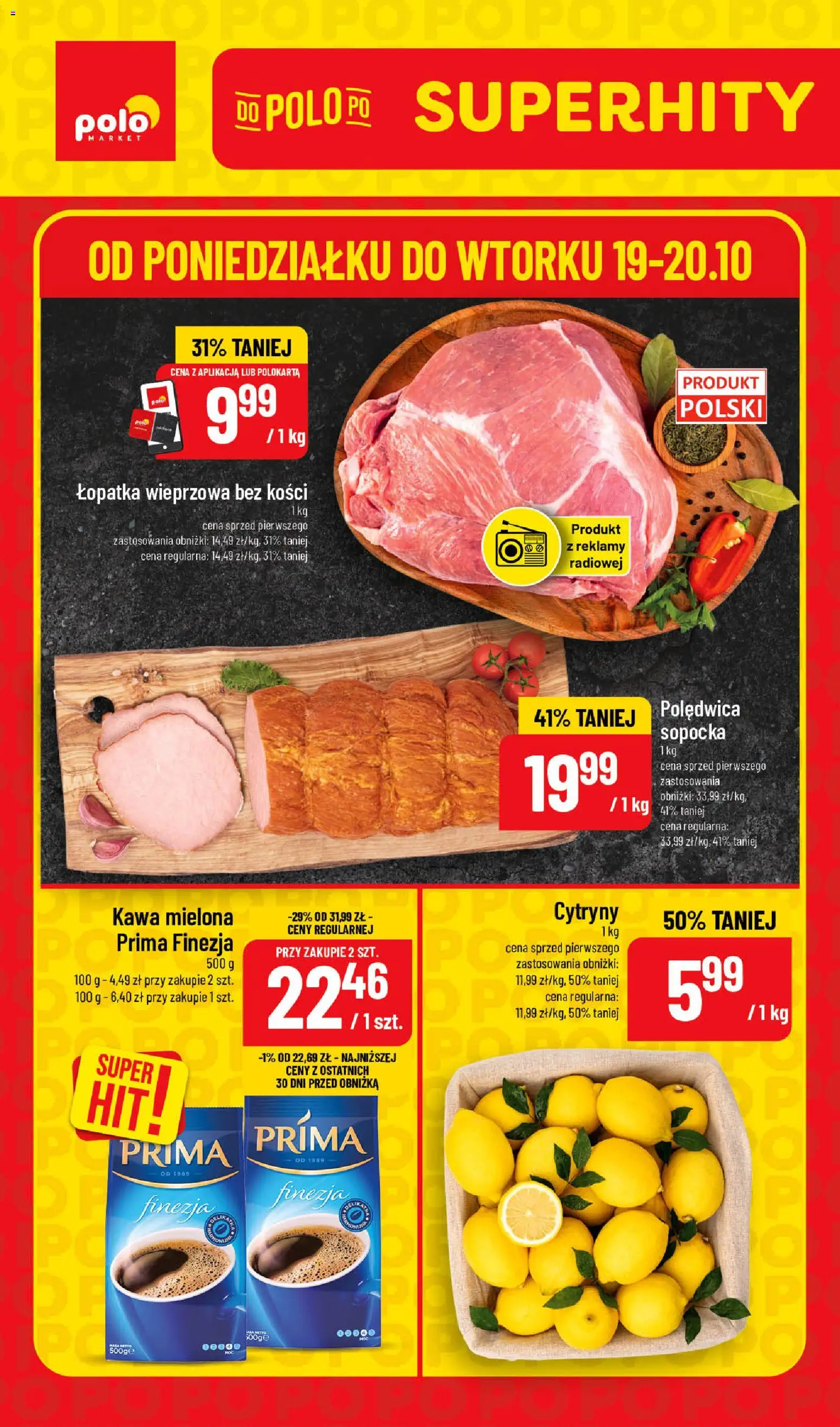 Pogląd gazetki "POLOmarket gazetka - Super Hity" ze sklepu POLOmarket ważnej od 19.10.2026