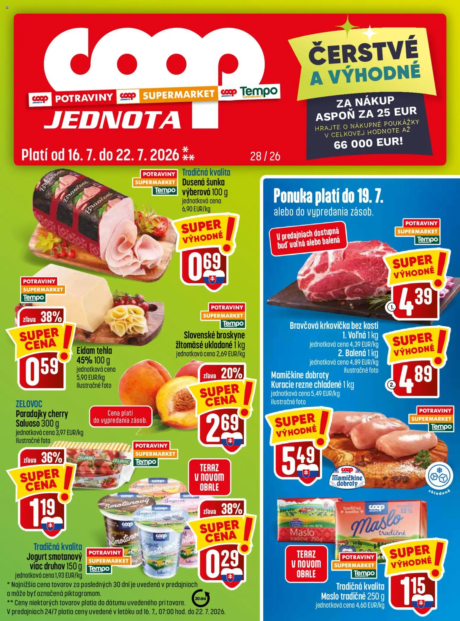 Náhľad COOP Jednota letáku platného od 16.07.2026