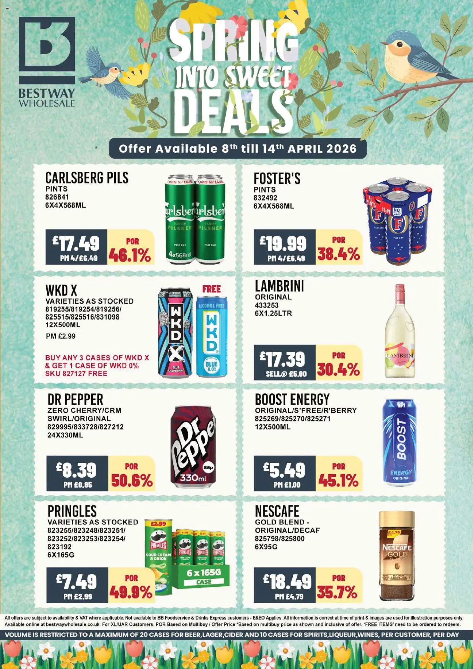 Preview of Bestway Bestway - Offers valid from 08/04/2026 - Drinks, Cream, Alcohol, Raspberry, Pepper, Onion, Sour cream, Case