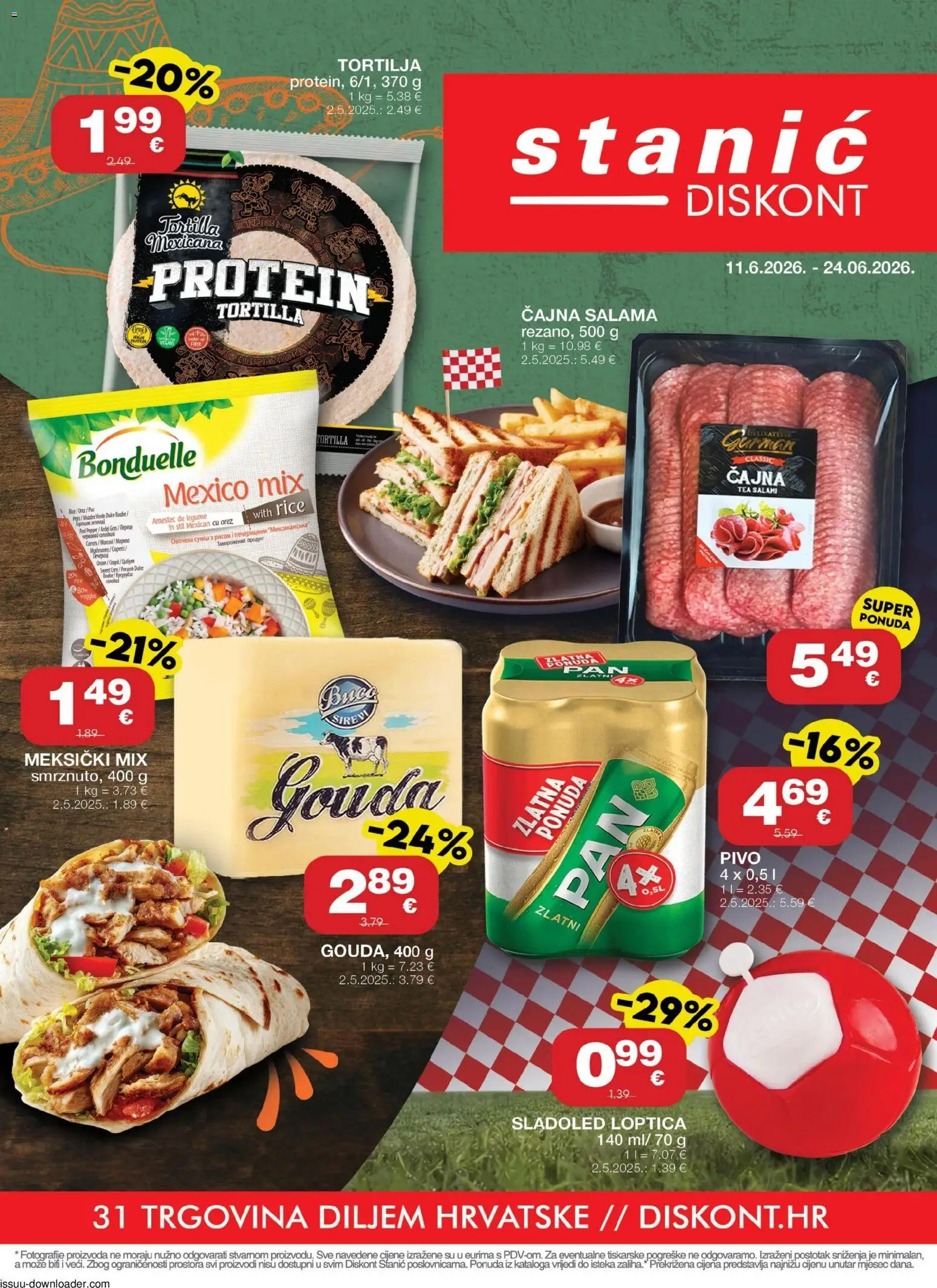 Pregled letka Stanić Diskont Katalog trgovine Stanić Diskont vrijedi od 11.06.2026