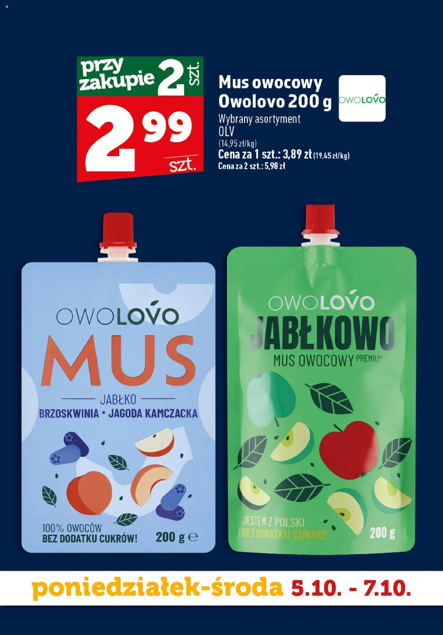 Pogląd gazetki "Topaz gazetka - Superstart tygodnia" ze sklepu Topaz ważnej od 05.10.2026 - Brzoskwinia, Mus owocowy