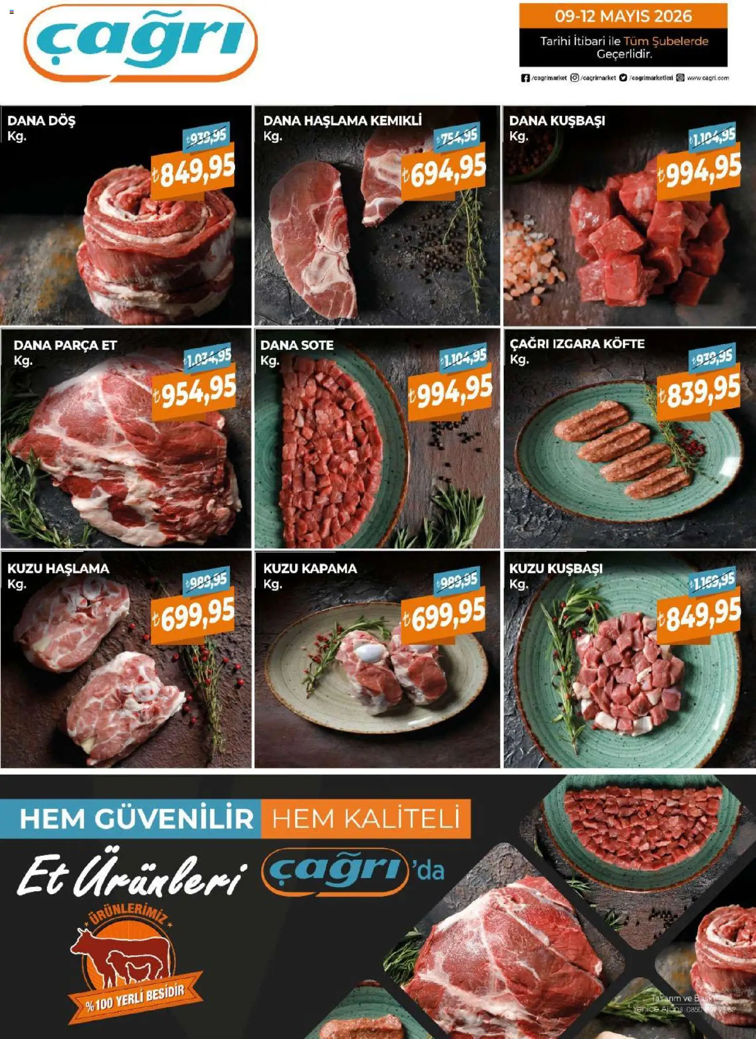 Çağrı Market Çağrı Market - Kasap Katalog 09.05.2026 - Broşürünün önizlemesi