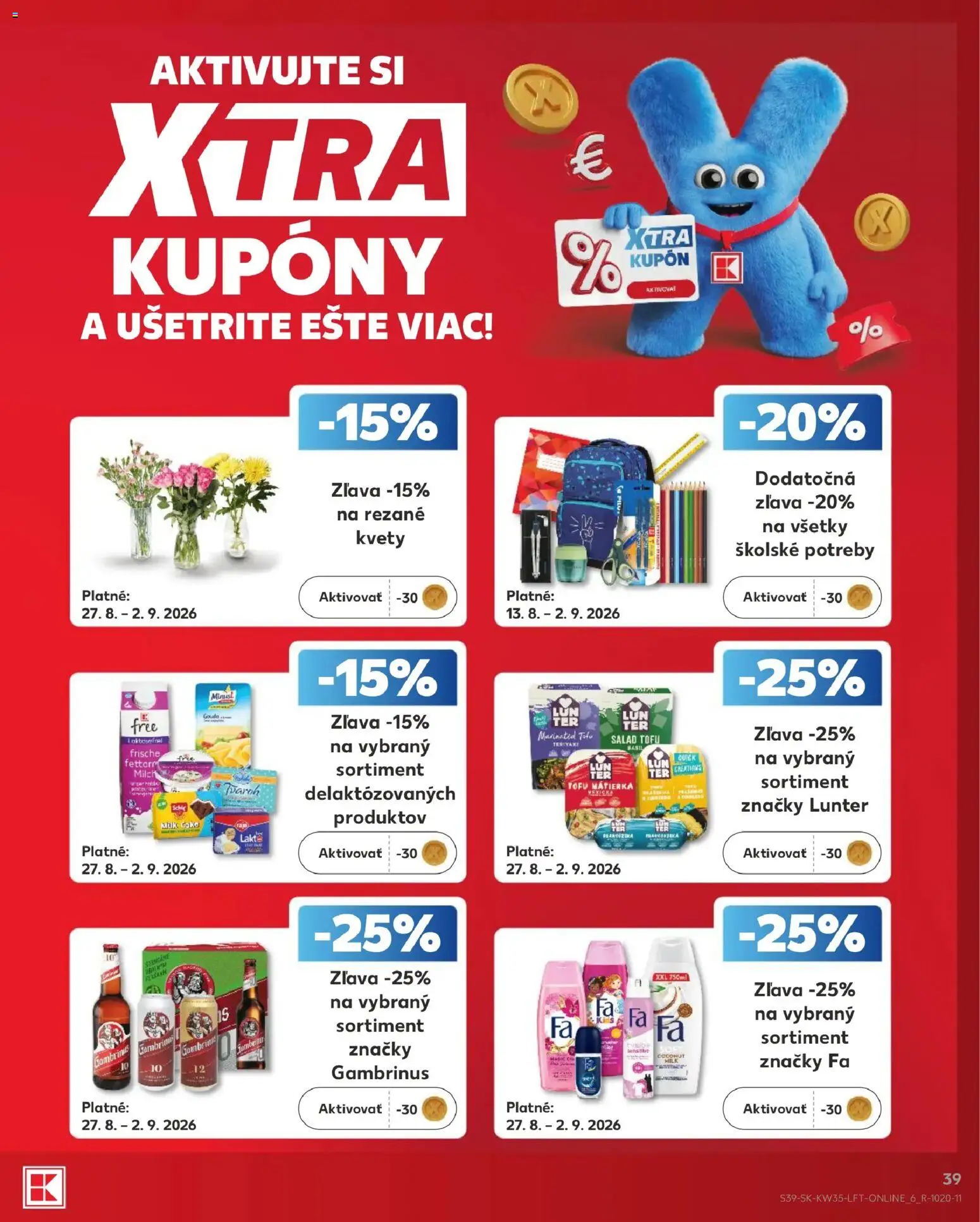 Náhľad Kaufland letáku platného od 27.08.2026 - Kvety, Tvaroh, Tofu, Gambrinus
