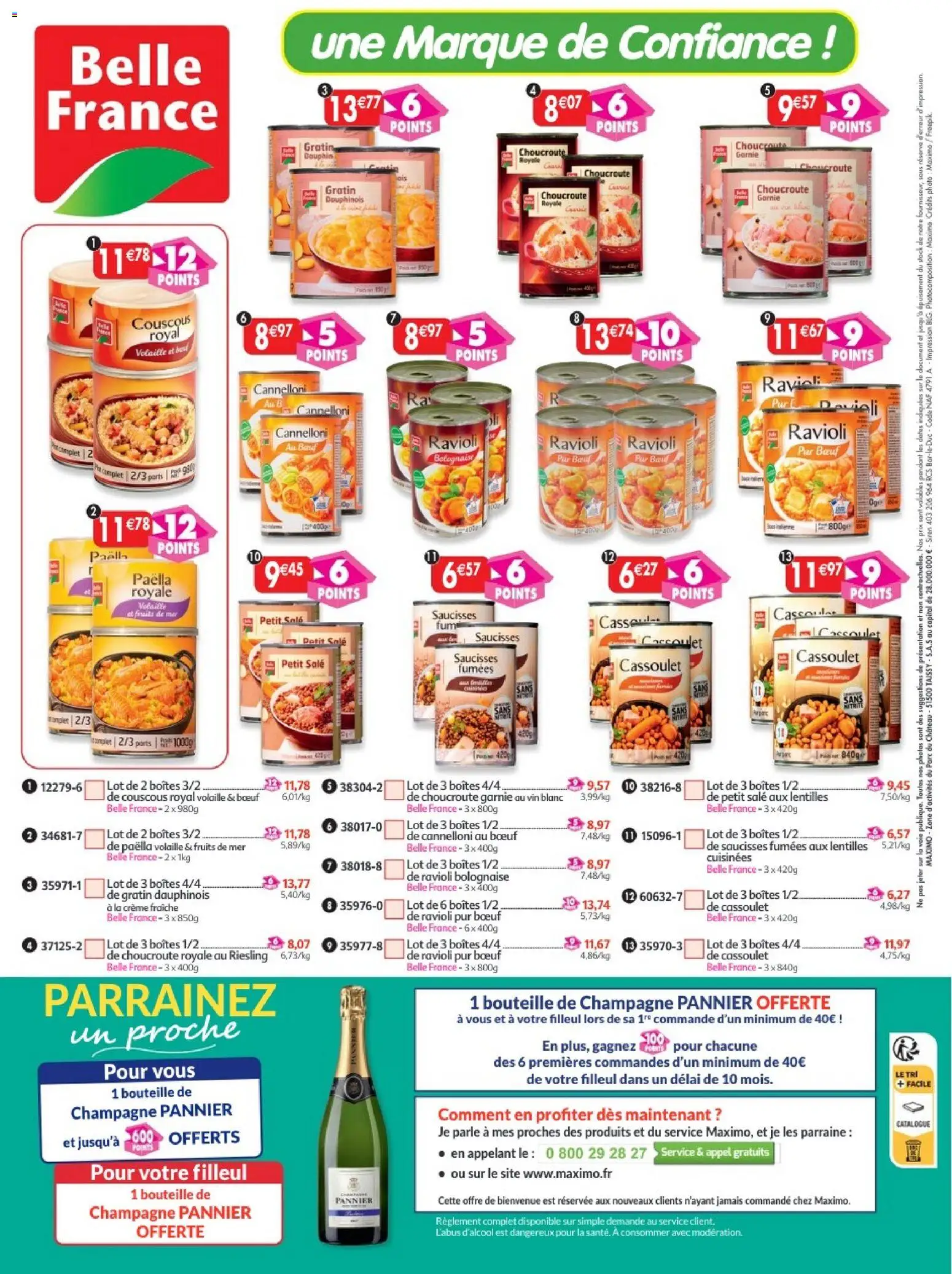 Prévisualisation de Maximo catalogue epicerie du magasin Maximo formulaire valide 24/08/2026 - Couscous, Fruits, Impression, Saucisses, Volaille, Vin blanc, Bouteille, Saucisses fumées