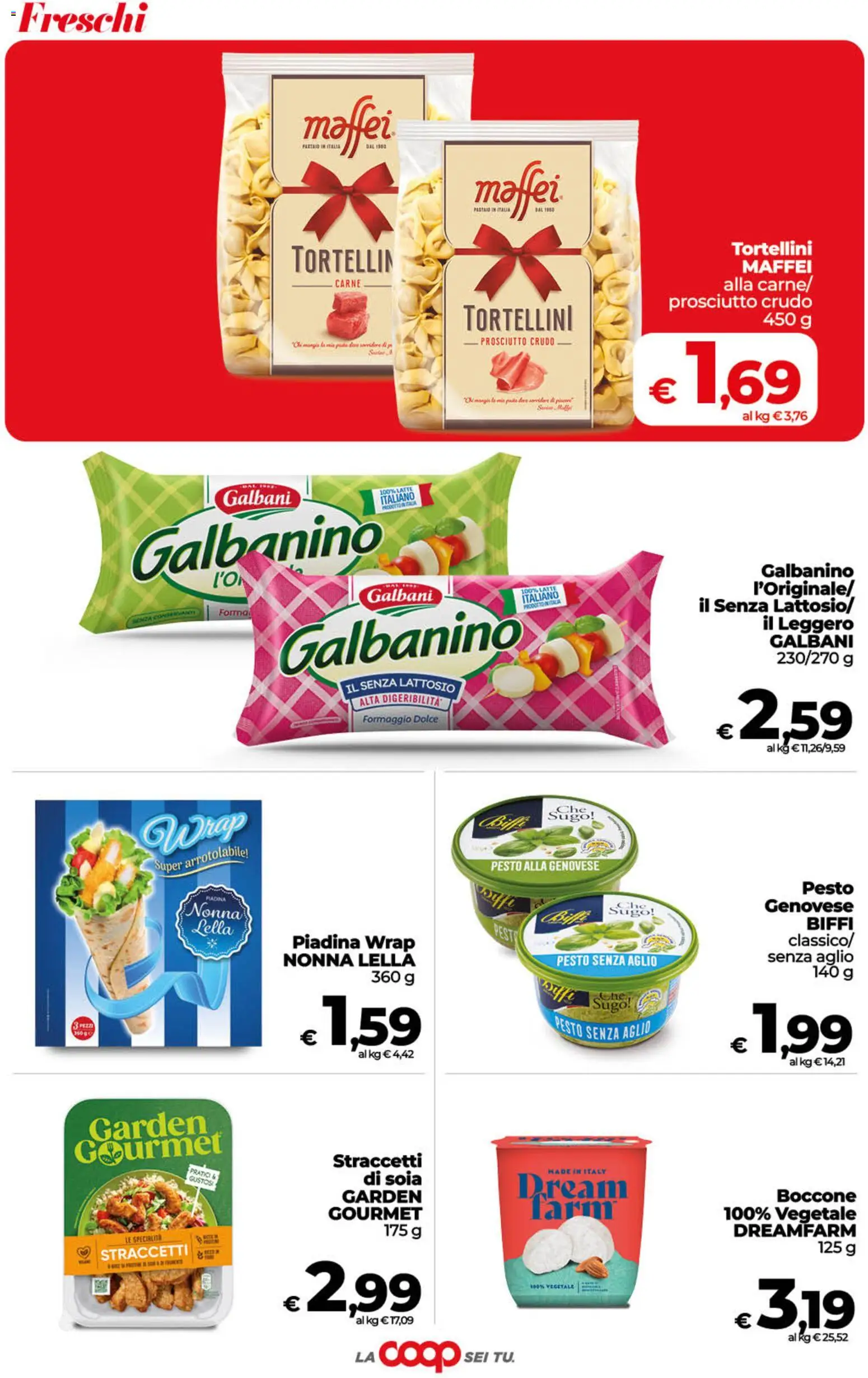 Anteprima dell'opuscolo COOP volantino Superstore Sicilia dal negozio COOP valido da 23/10/2026 - Piadina, Carne, Formaggio, Prosciutto Crudo, Prosciutto, Sugo, Senza lattosio, Specialità