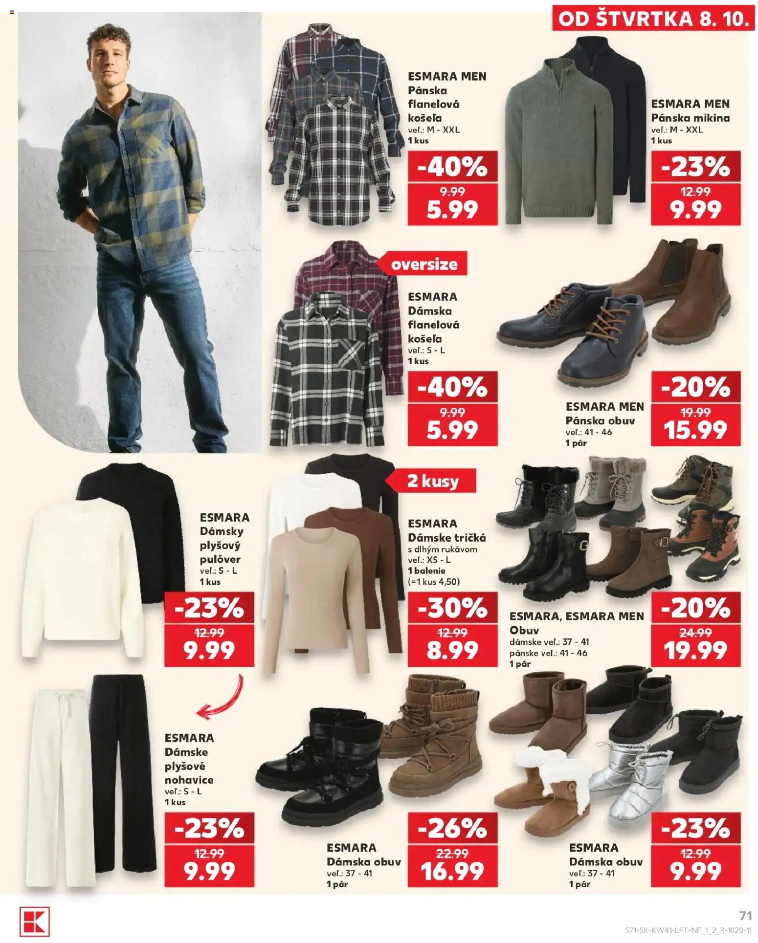Náhľad Kaufland letáku platného od 08.10.2026 - Mikina, Nohavice, Košeľa