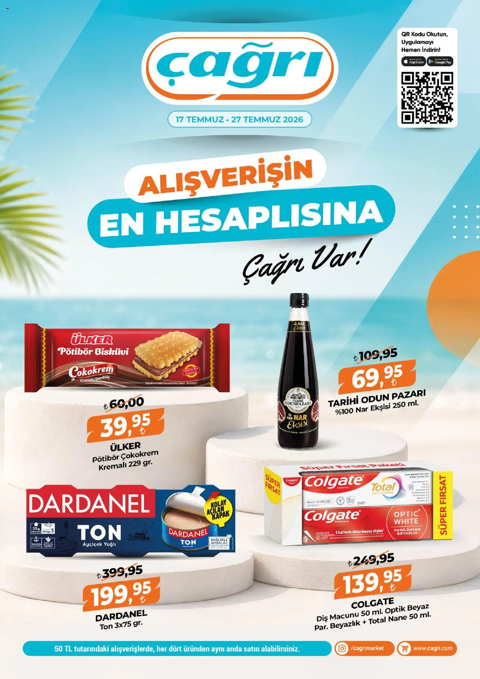 Çağrı Market Çağrı Market Katalog 17.07.2026 - Broşürünün önizlemesi - Diş macunu, Nar, Nar ekşisi, Bisküvi, Nane
