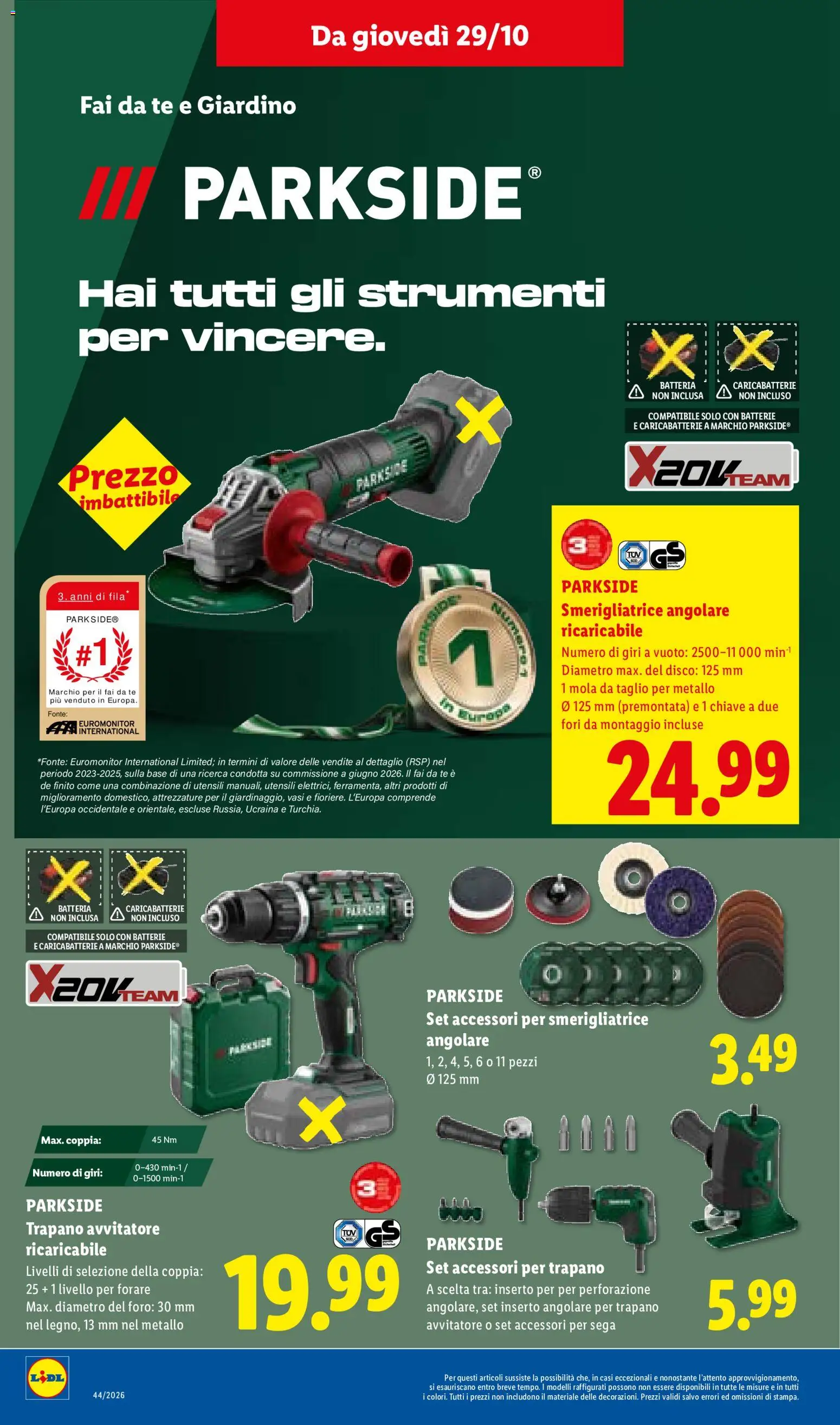 Anteprima dell'opuscolo Lidl volantino Sardegna dal negozio Lidl valido da 29/10/2026