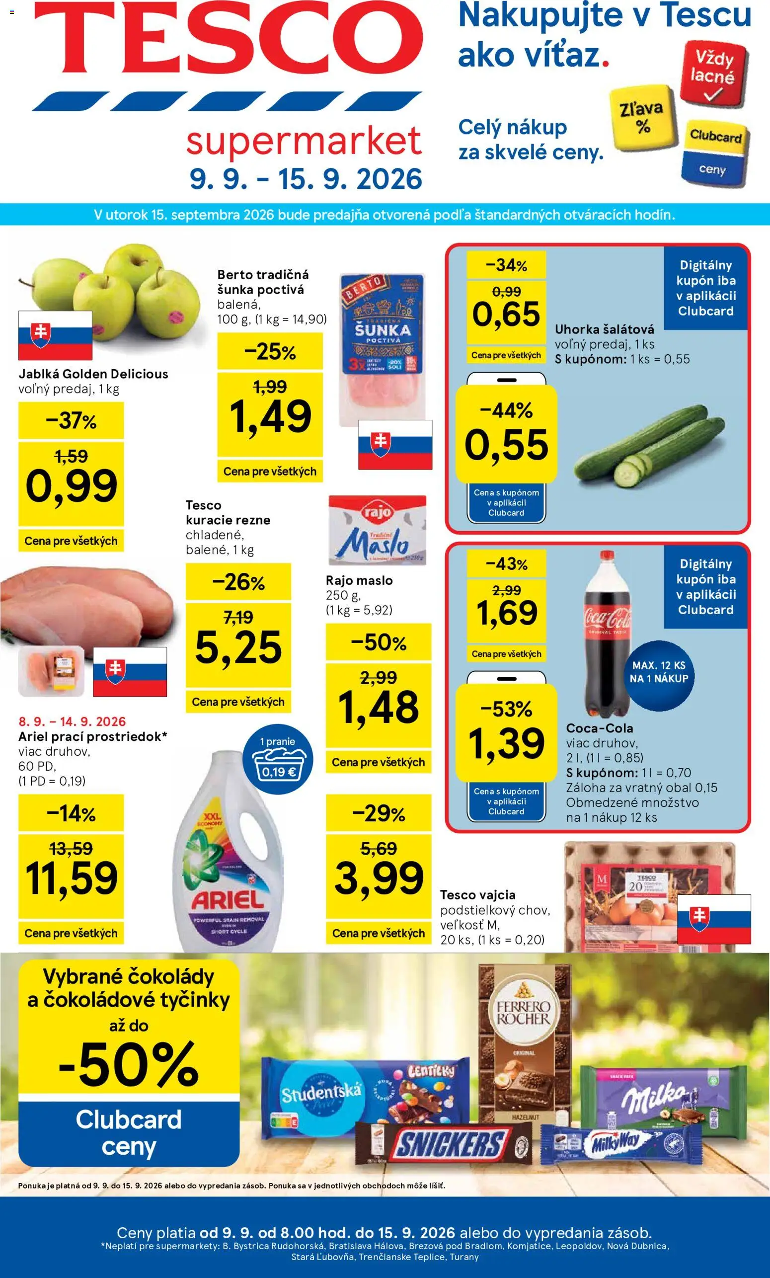 Náhľad Tesco letáku platného od 09.09.2026