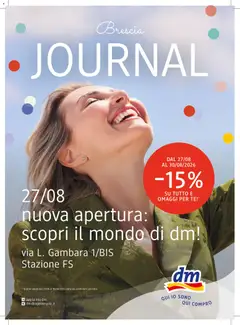 Anteprima dell'opuscolo dm drogerie markt volantino Apertura Brescia dal negozio dm drogerie markt valido da 27/08/2026