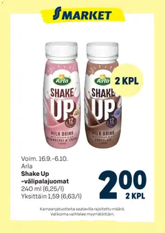 Kaupan S-market S-market - Arla esikatselu, voimassa 16/09/2026