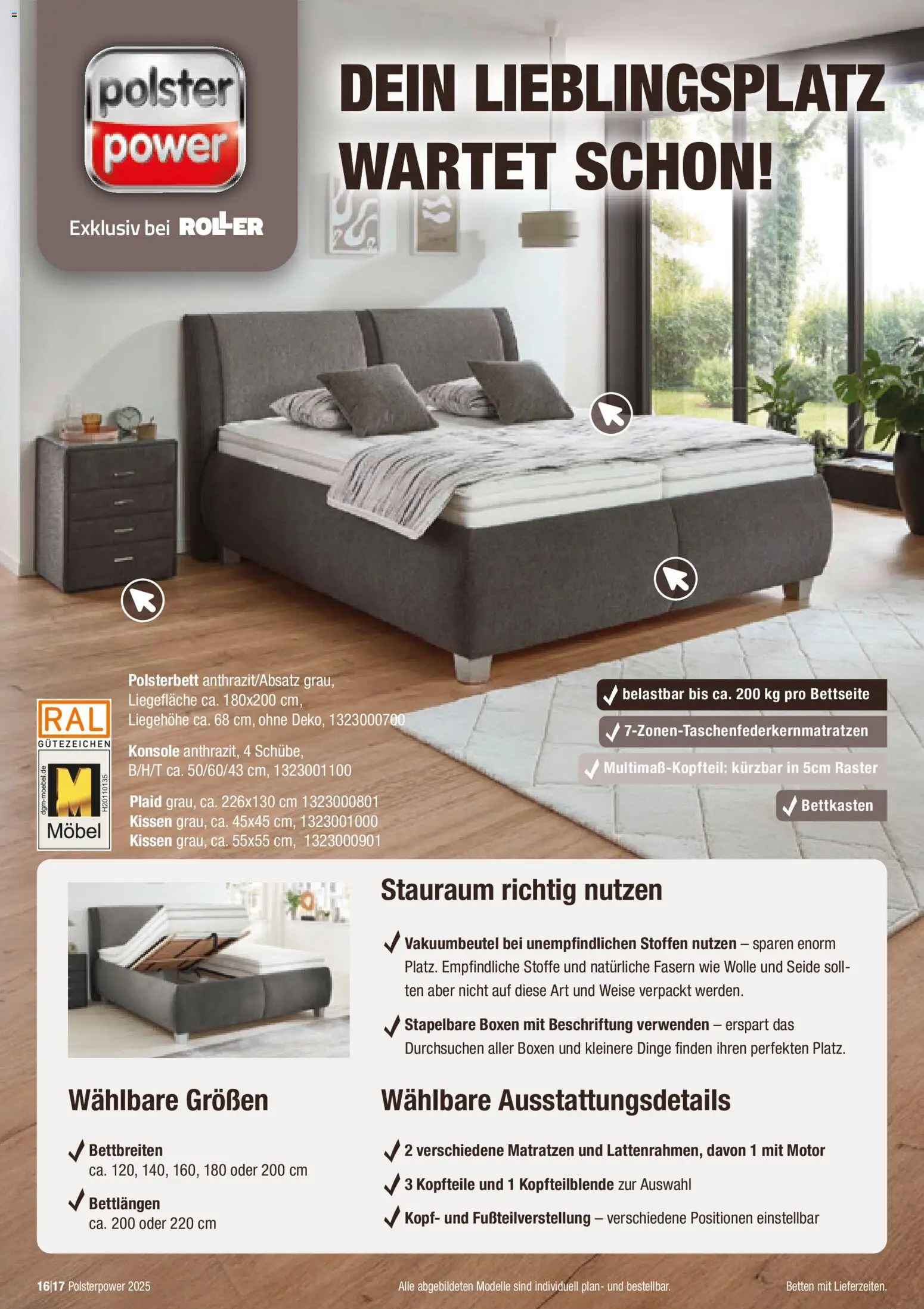 Vorschau von dem Prospekt des Geschäftes Roller, gültig ab dem 30.08.2026 - Kissen, Polsterbett