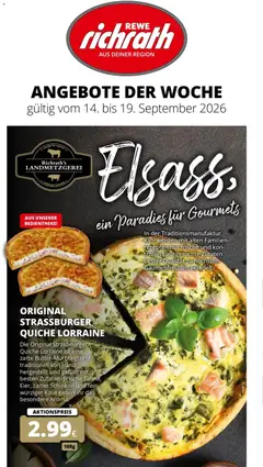 Vorschau von dem Prospekt des Geschäftes Rewe, gültig ab dem 14.09.2026