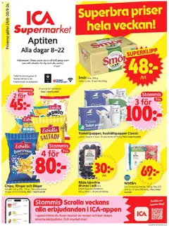 Förhandsgranska reklamblad ICA Supermarket erbjudanden från butik ICA Supermarket gäller från 24/08/2026