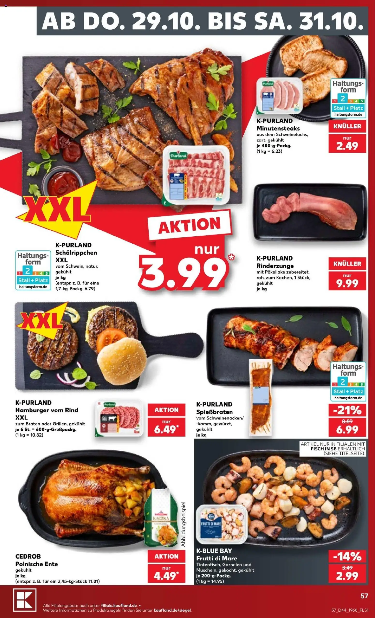 Vorschau von dem Prospekt des Geschäftes Kaufland, gültig ab dem 24.10.2026 - Fisch, Garnelen, Ente