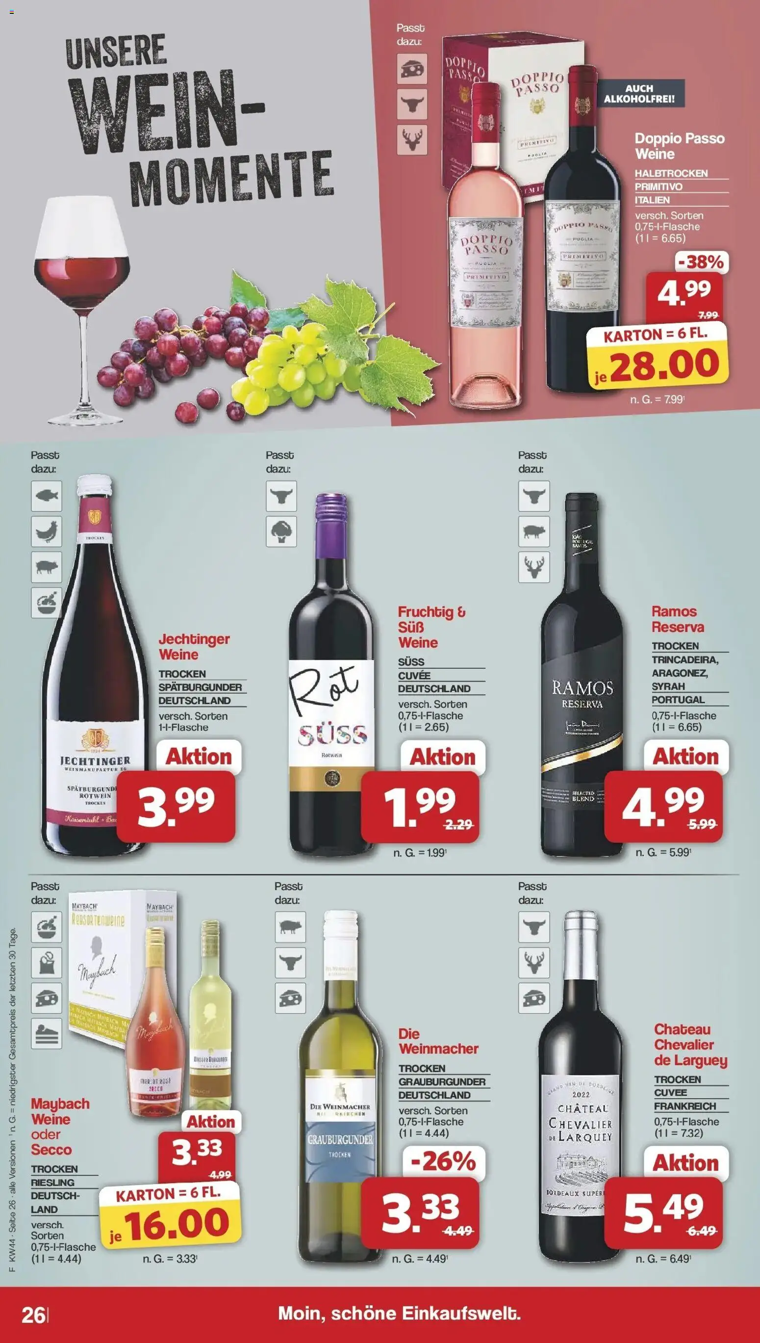 Vorschau von dem Prospekt des Geschäftes Famila Nordwest, gültig ab dem 26.10.2026 - Wein, Doppio passo primitivo, Rotwein, Doppio Passo