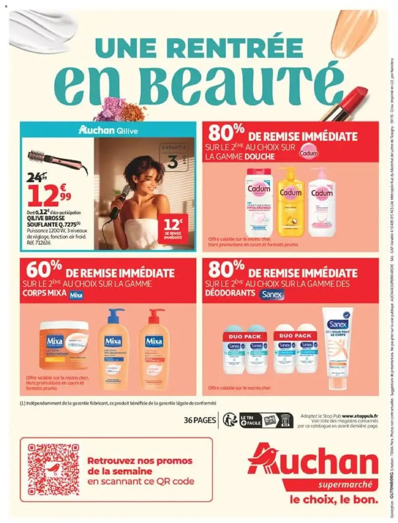 Prévisualisation de Auchan Tops rentrée supers du magasin Auchan formulaire valide 01/09/2026 - Body, Douche, Déodorant, Brosse