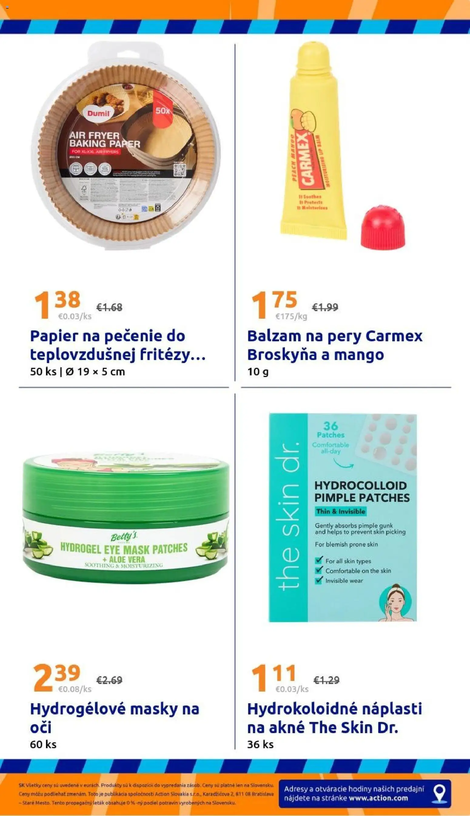 Náhľad Action letáku platného od 09.09.2026 - Mango, Hodiny, Aloe Vera, Masky, Papier na pečenie