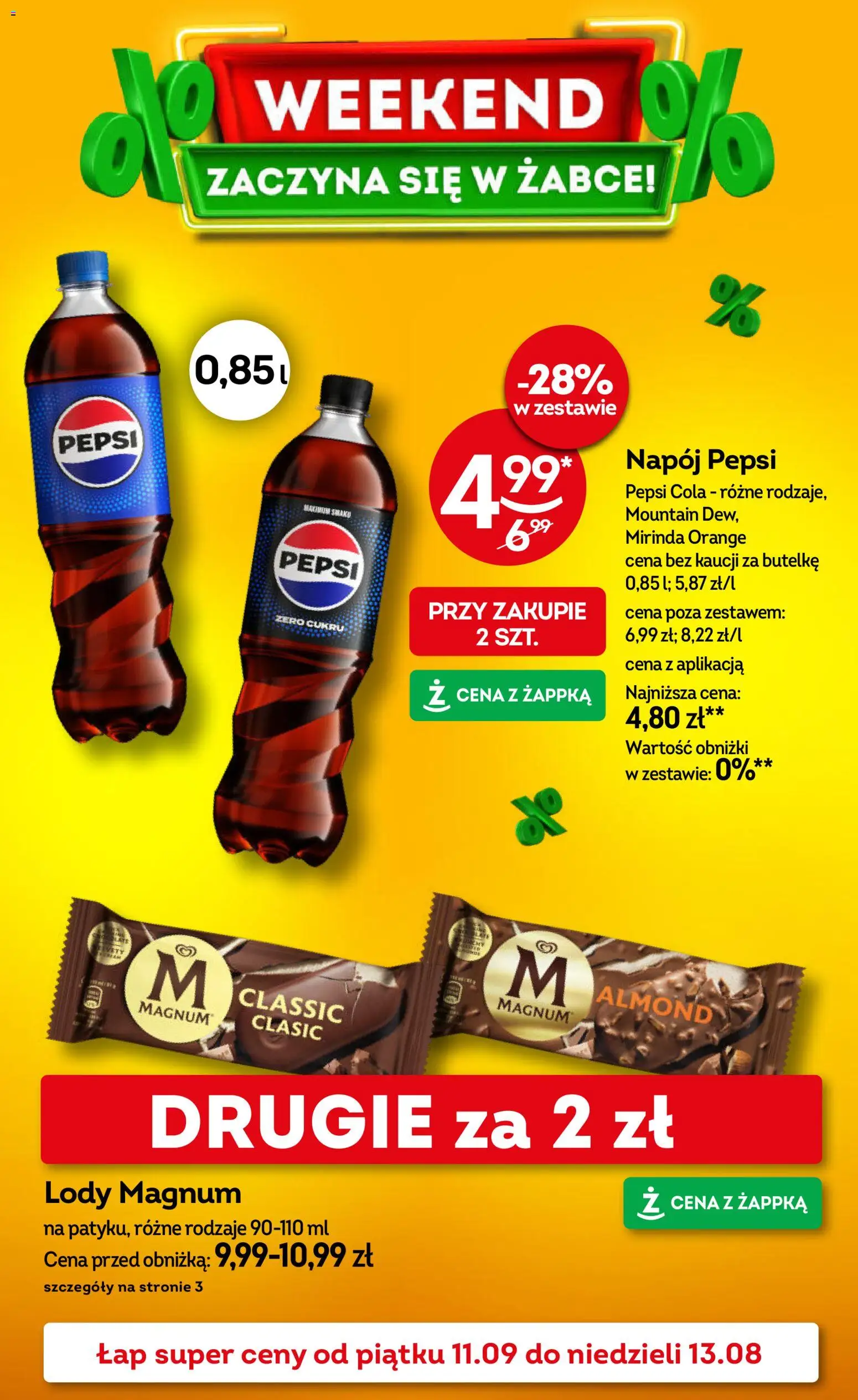 Pogląd gazetki "Żabka gazetka - Weekendowe promocje" ze sklepu Żabka ważnej od 11.09.2026