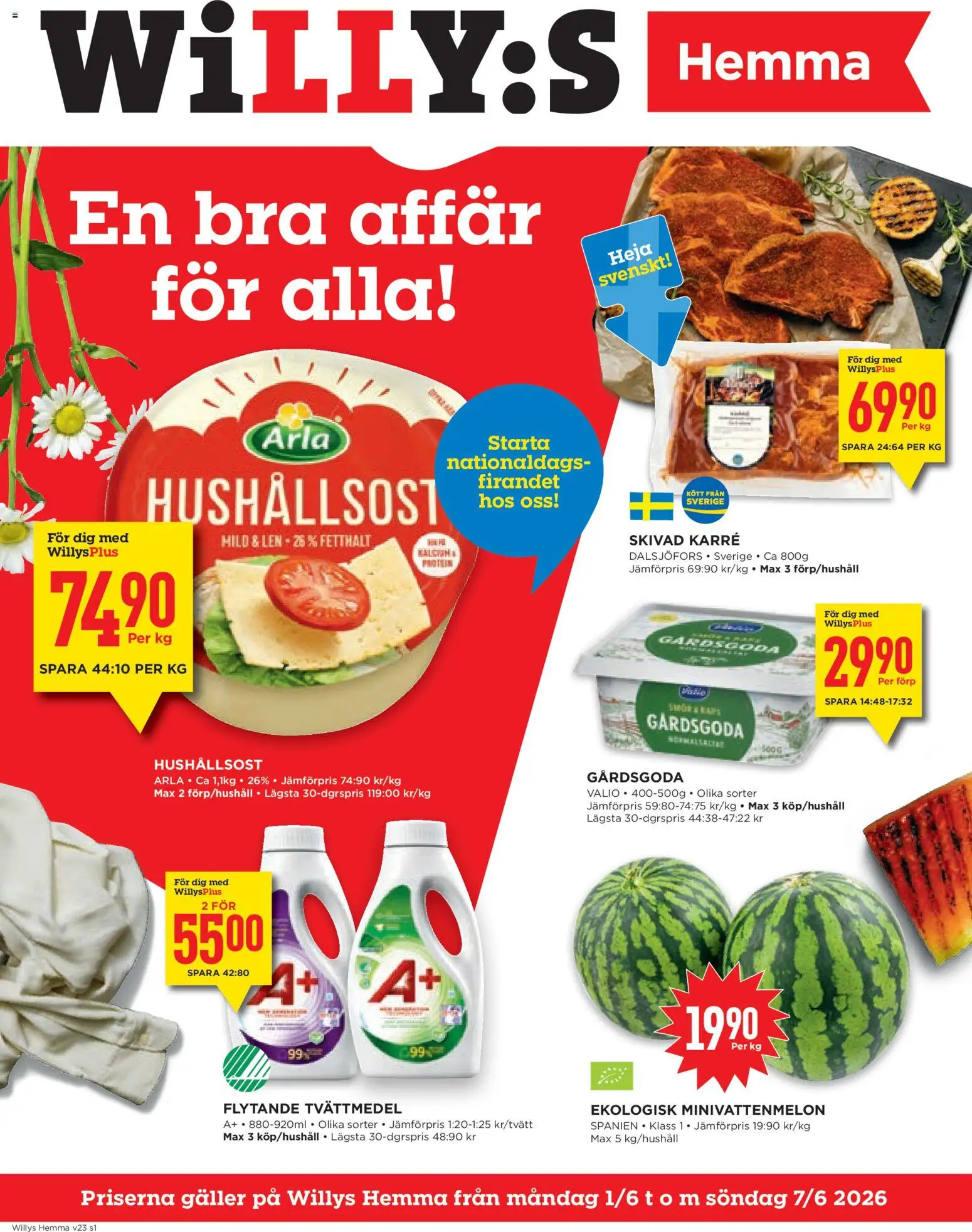 Förhandsgranska reklamblad Willys erbjudanden Hemma från butik Willys gäller från 01/06/2026