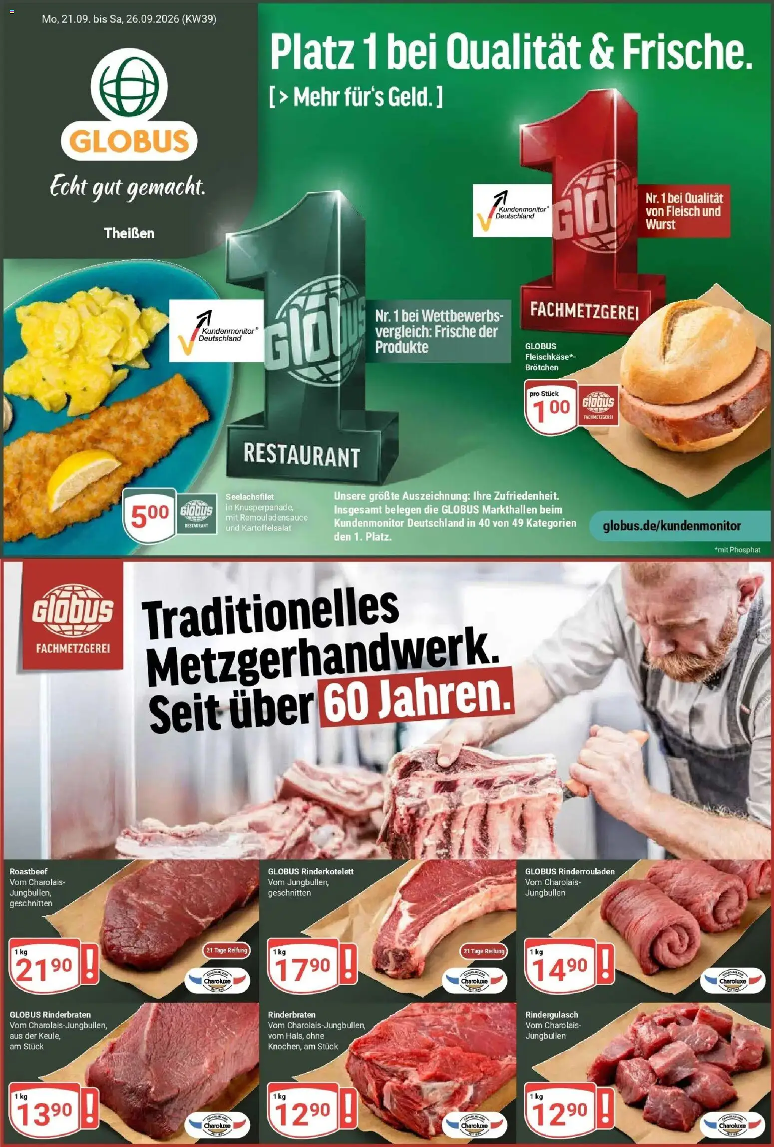 Vorschau von dem Prospekt des Geschäftes Globus, gültig ab dem 21.09.2026