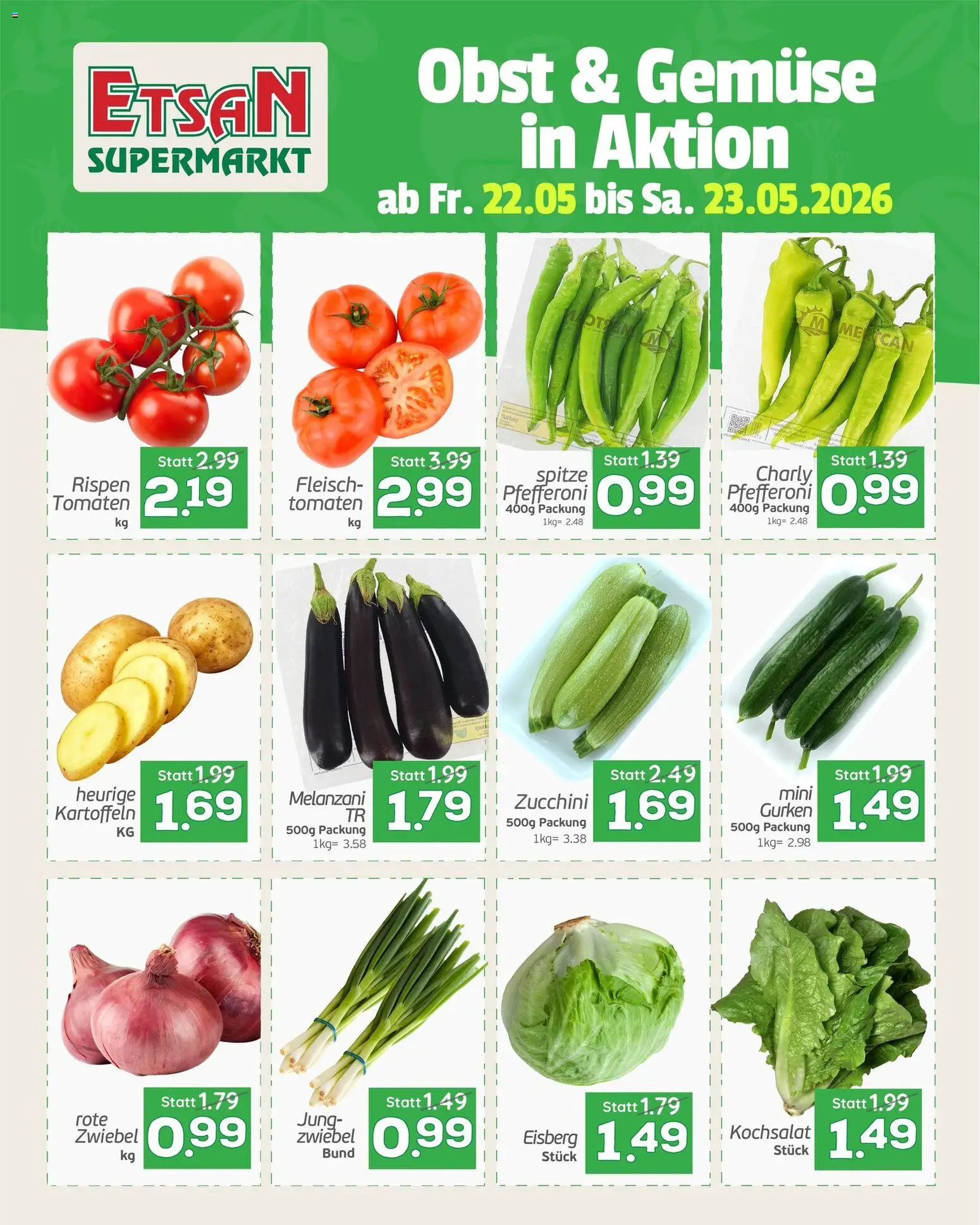 Vorschau der Angebote: ETSAN ETSAN Obst & Gemüse gültig ab 22.05.2026