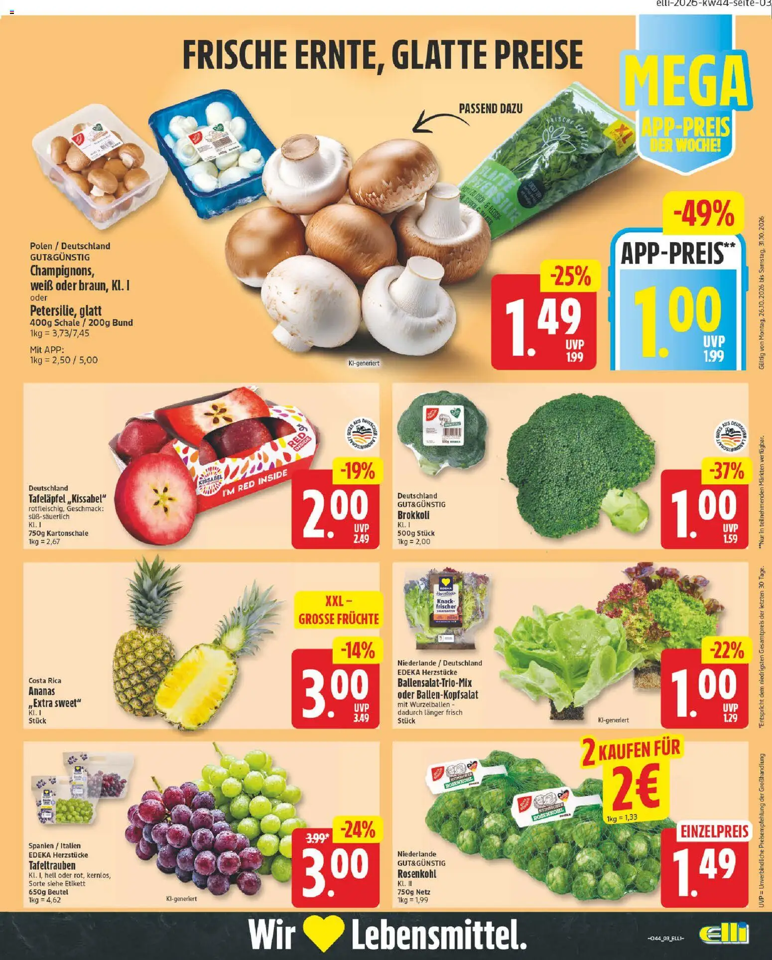 Vorschau von dem Prospekt des Geschäftes Elli Markt, gültig ab dem 26.10.2026
