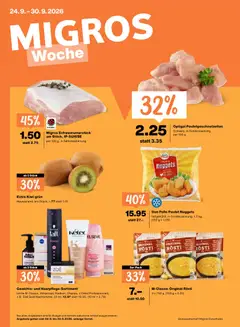 Vorschau des Merkblatts Migros aktionen vom Shop Migros gültig von 24.09.2026 bis 30.09.2026