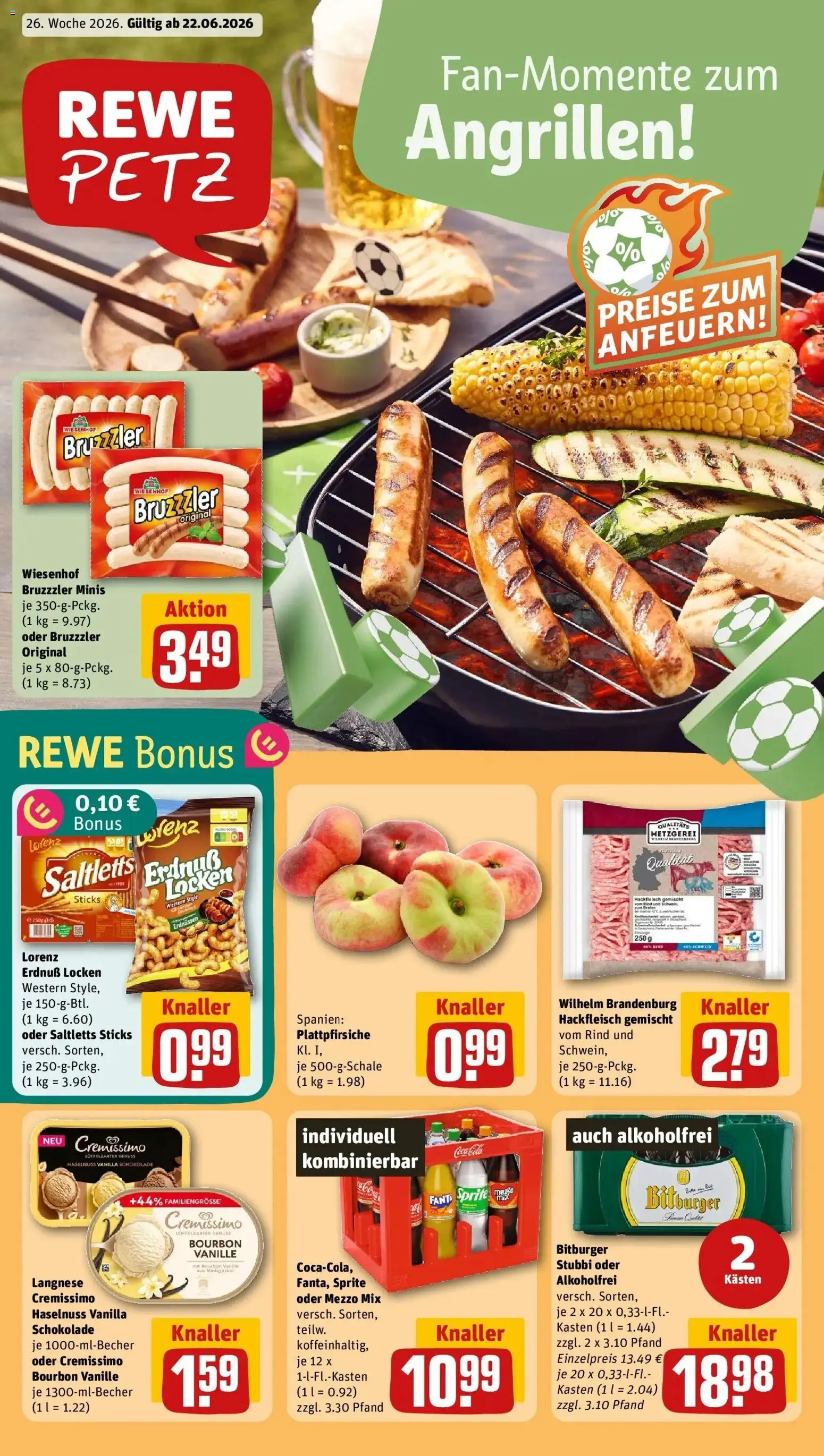 Vorschau von dem Prospekt des Geschäftes Rewe, gültig ab dem 21.06.2026