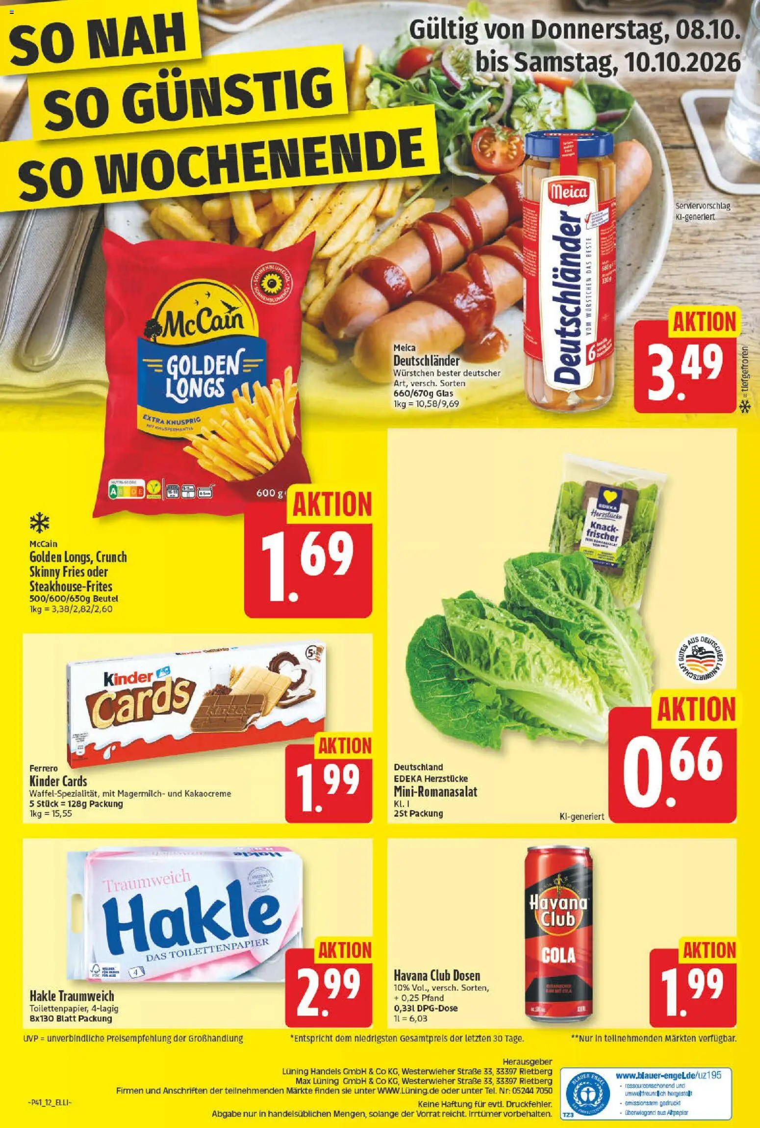 Vorschau von dem Prospekt des Geschäftes Elli Markt, gültig ab dem 05.10.2026 - Cola, Toilettenpapier, Havana club, McCain, Meica