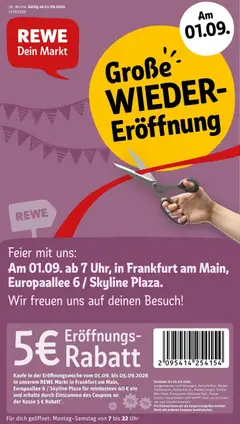 Vorschau von dem Prospekt des Geschäftes Rewe, gültig ab dem 31.08.2026