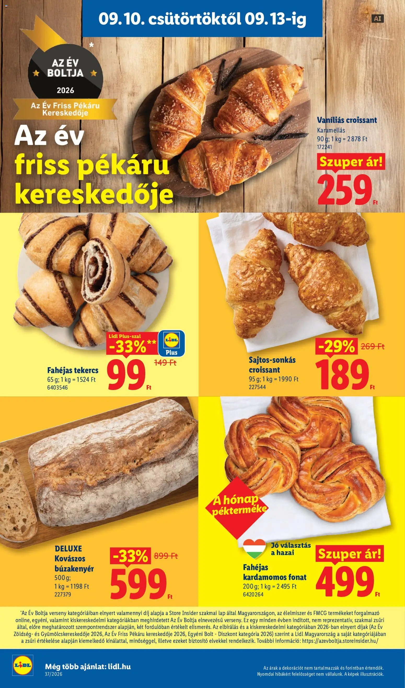 Lidl - Lidl akciós újság megtekintése, amely érvényes 2026.09.10.-től - Zöldség, Croissant, Lap, Fahéjas tekercs