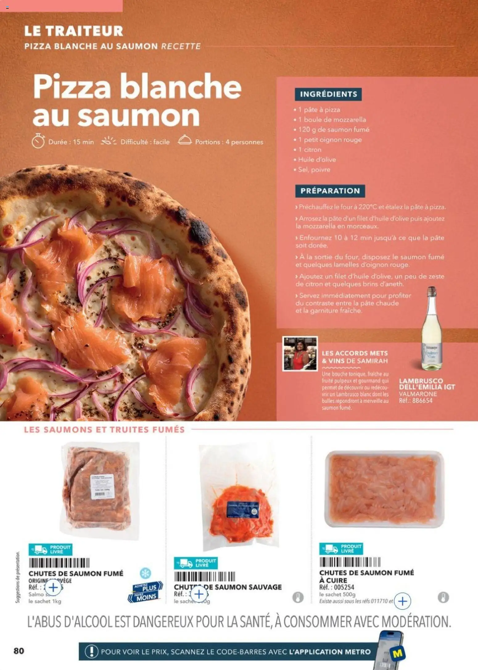 Prévisualisation de METRO - Guide Italie du magasin METRO formulaire valide 28/05/2026 - Livre, Four, Mozzarella, Oignon, Saumon fumé, Huile, Poivre, Oignon rouge