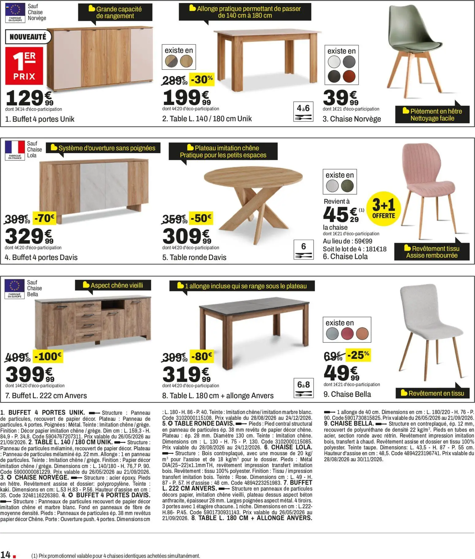Prévisualisation de But catalogue du magasin But formulaire valide 28/08/2026 - Chaise, Impression, Porte, Table, Mousse, Plateau, Poignées, Portes