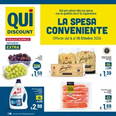 Anteprima dell'opuscolo Qui Discount volantino dal negozio Qui Discount valido da 06/10/2026