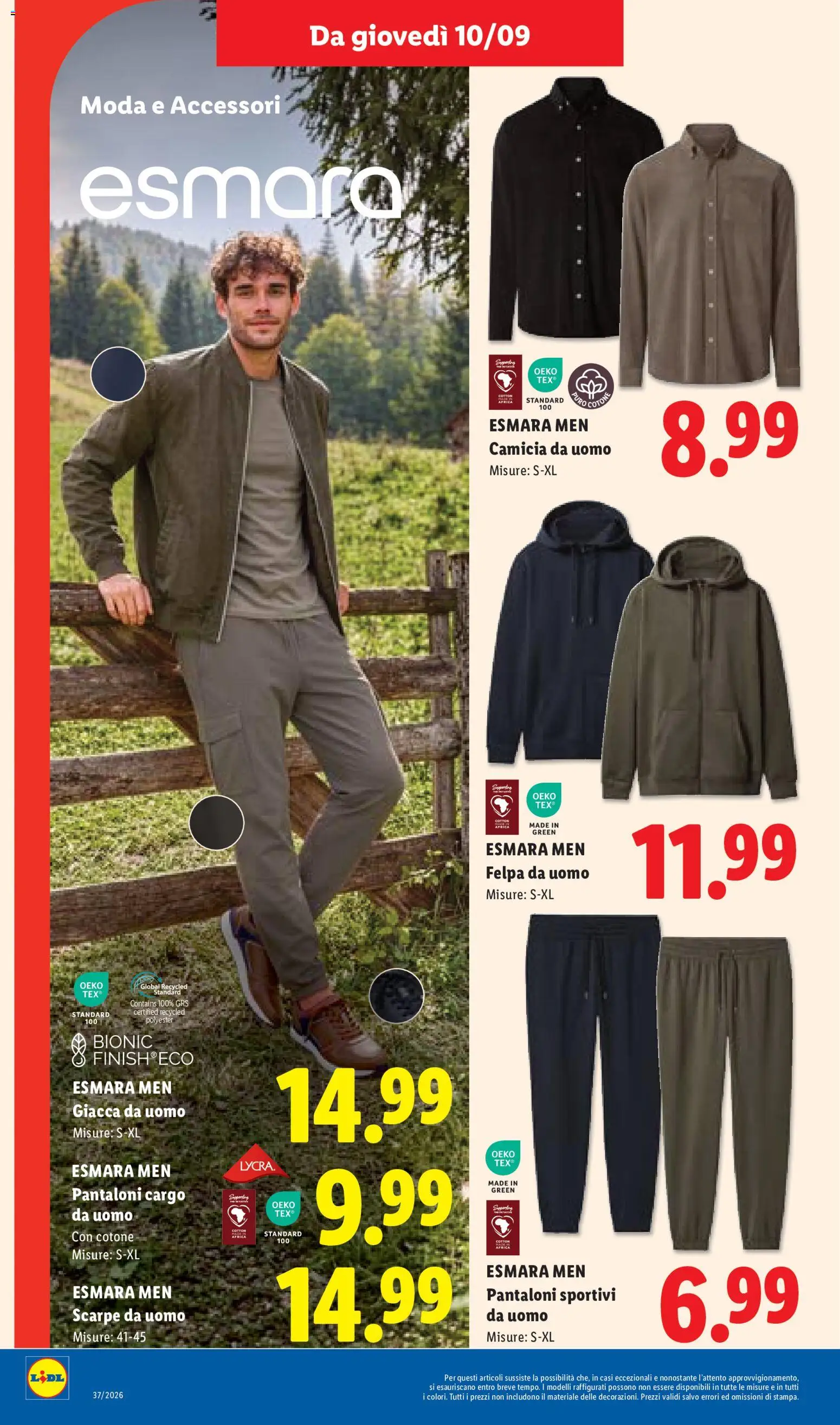 Anteprima dell'opuscolo Lidl volantino dal negozio Lidl valido da 10/09/2026 - Scarpe, Camicia, Felpa, Giacca, Pantaloni
