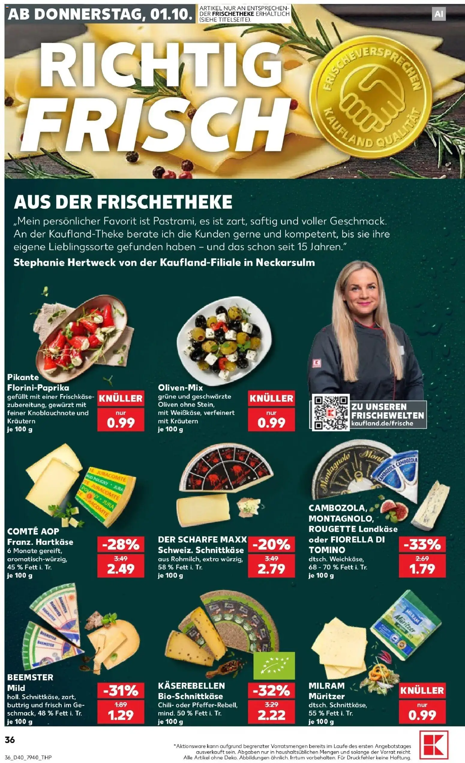 Vorschau von dem Prospekt des Geschäftes Kaufland, gültig ab dem 01.10.2026 - Chili, Milram, Frischkase