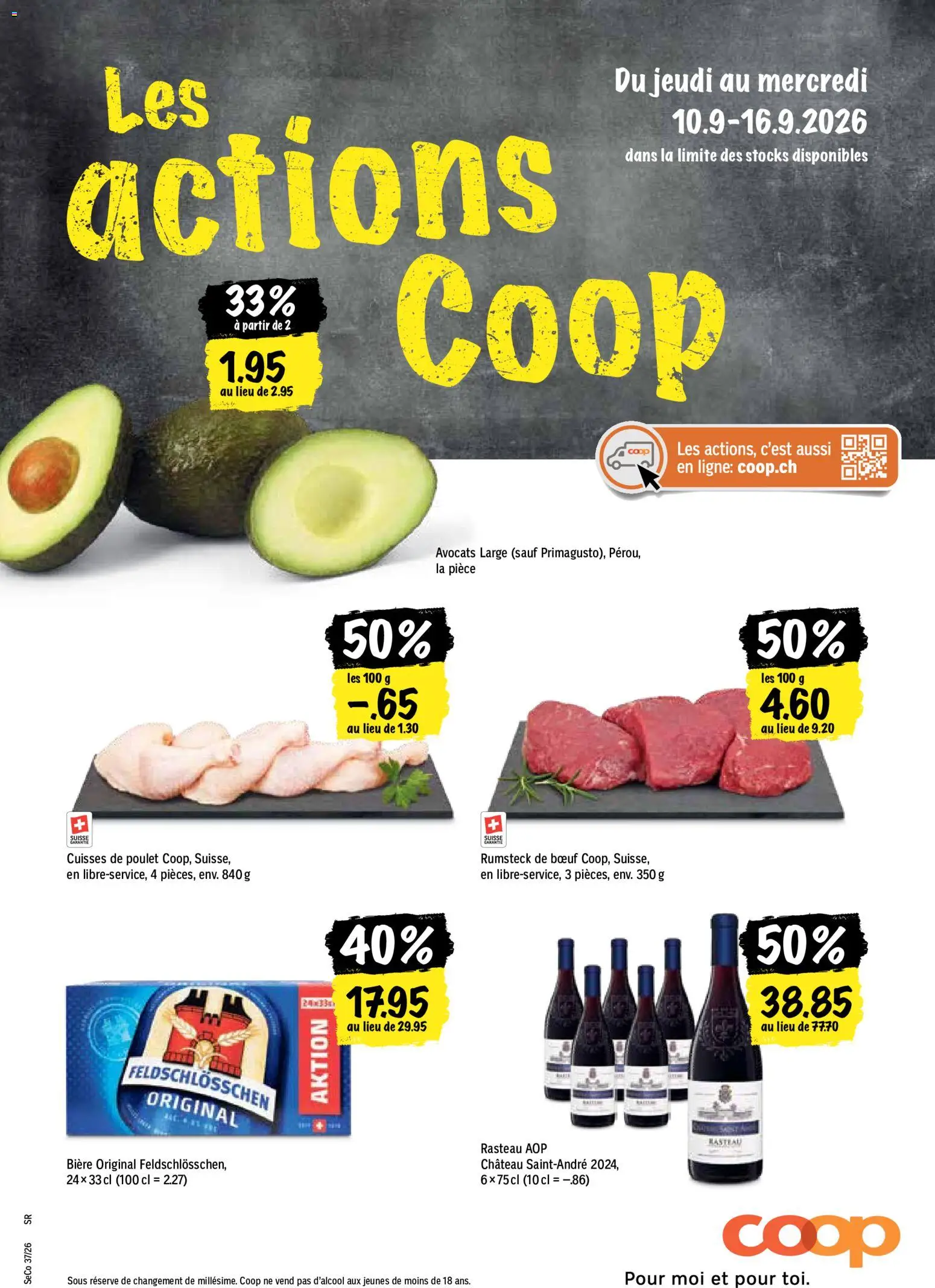 Vorschau des Merkblatts Coop aktionen FR vom Shop Coop gültig von 10.09.2026 bis 16.09.2026