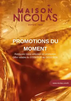Prévisualisation de Nicolas catalogue du magasin Nicolas formulaire valide 07/09/2026