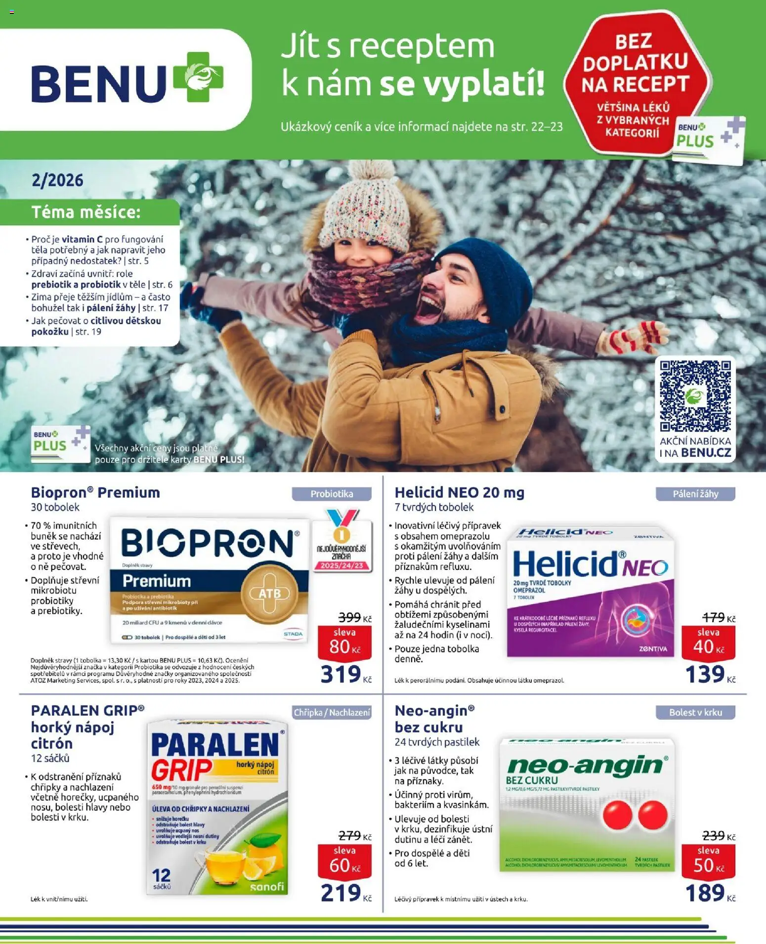 Náhled nabídky: Benu Leták platný od 01.02.2026 - Cd, Probiotika, Vitamin c, Citron, Karty, Granule