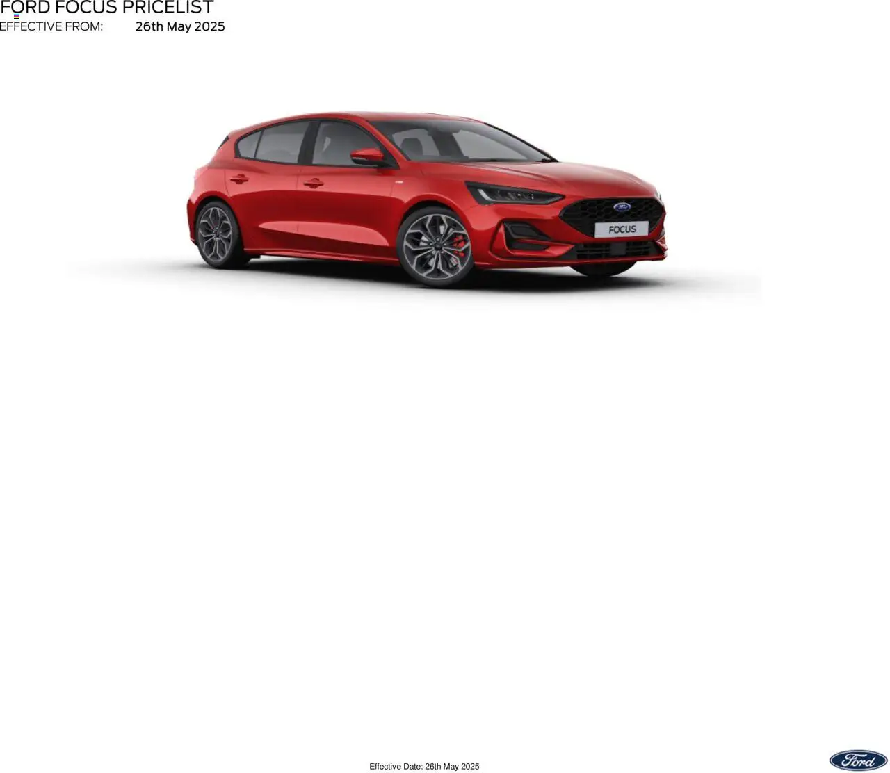 Preview of Ford Ford Focus valid from 01/04/2024