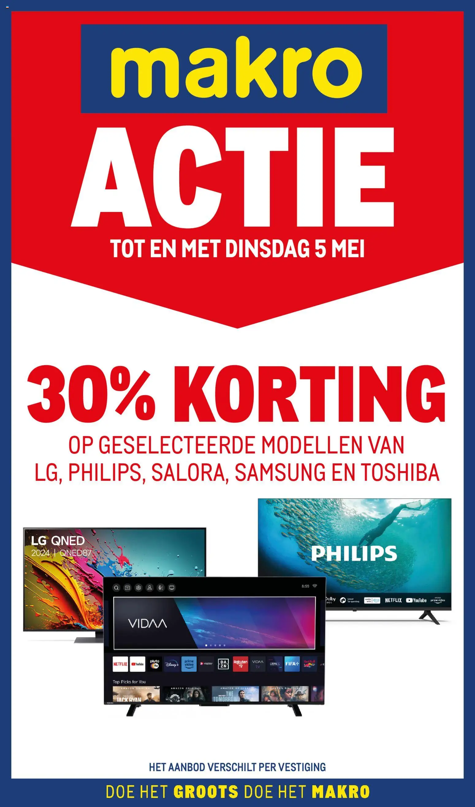 Voorbeeld van Makro folder - Actie TV's van winkel Makro geldig vanaf 07-04-2026 - Video