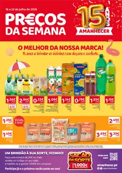 Pré-visualização do folheto da loja Amanhecer válida a partir de 16/07/2026