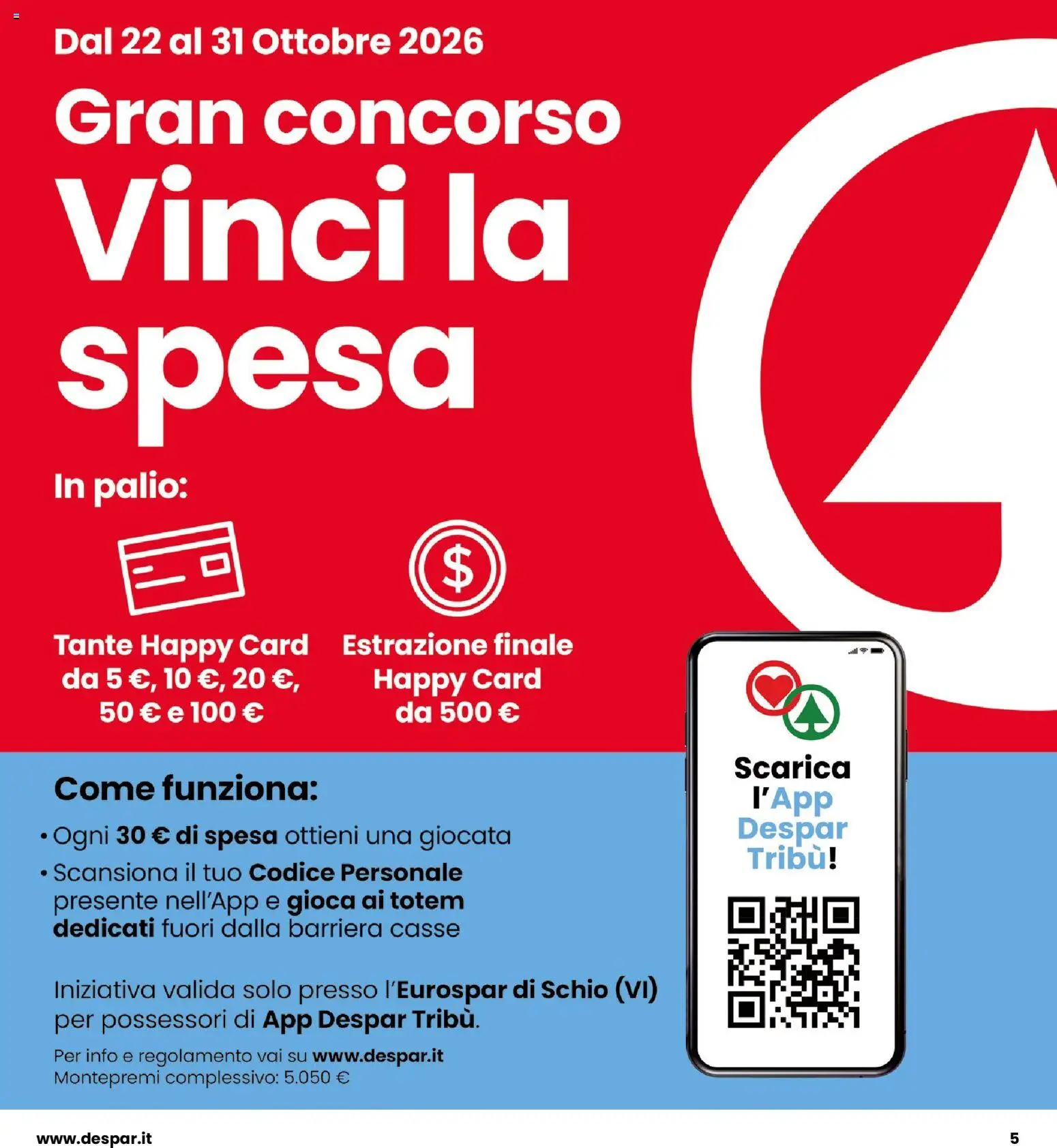 Anteprima dell'opuscolo Eurospar volantino Schio dal negozio Eurospar valido da 22/10/2026