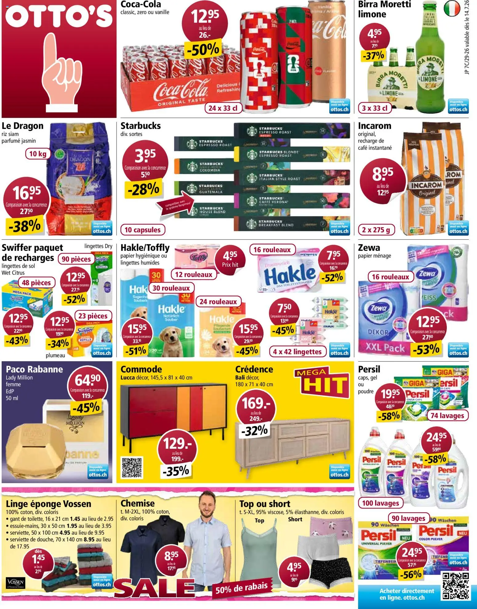 Vorschau des Merkblatts Otto's aktionen FR vom Shop Otto's gültig von 14.07.2026 bis 20.07.2026 - Coca Cola, Top, Vanille, Pulver
