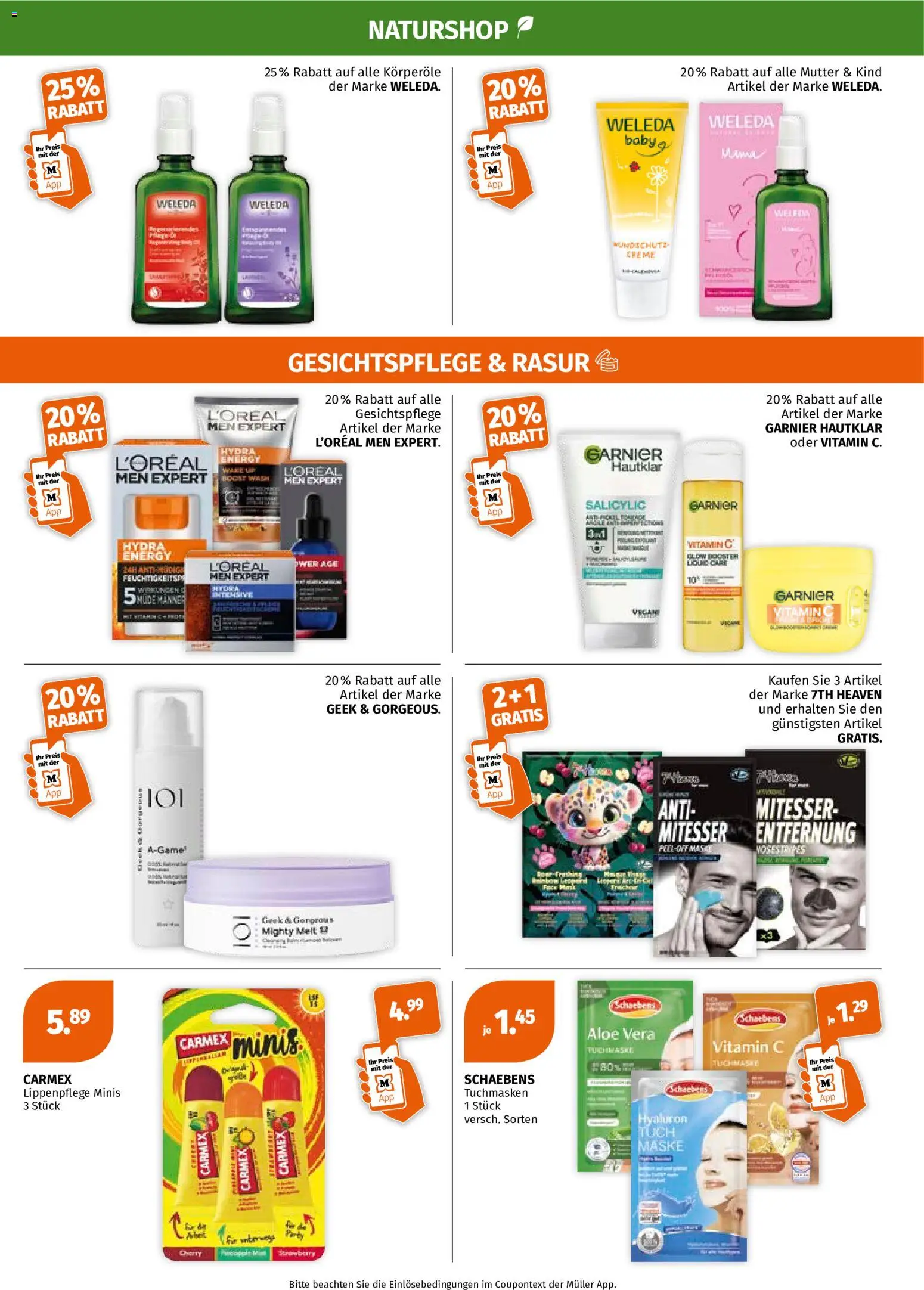 Vorschau von dem Prospekt des Geschäftes Müller, gültig ab dem 26.10.2026 - Energy, Creme, Maske, Tuchmaske